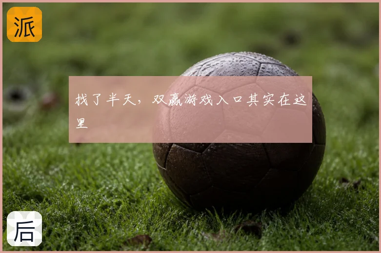 找了半天,双赢游戏入口其实在这里